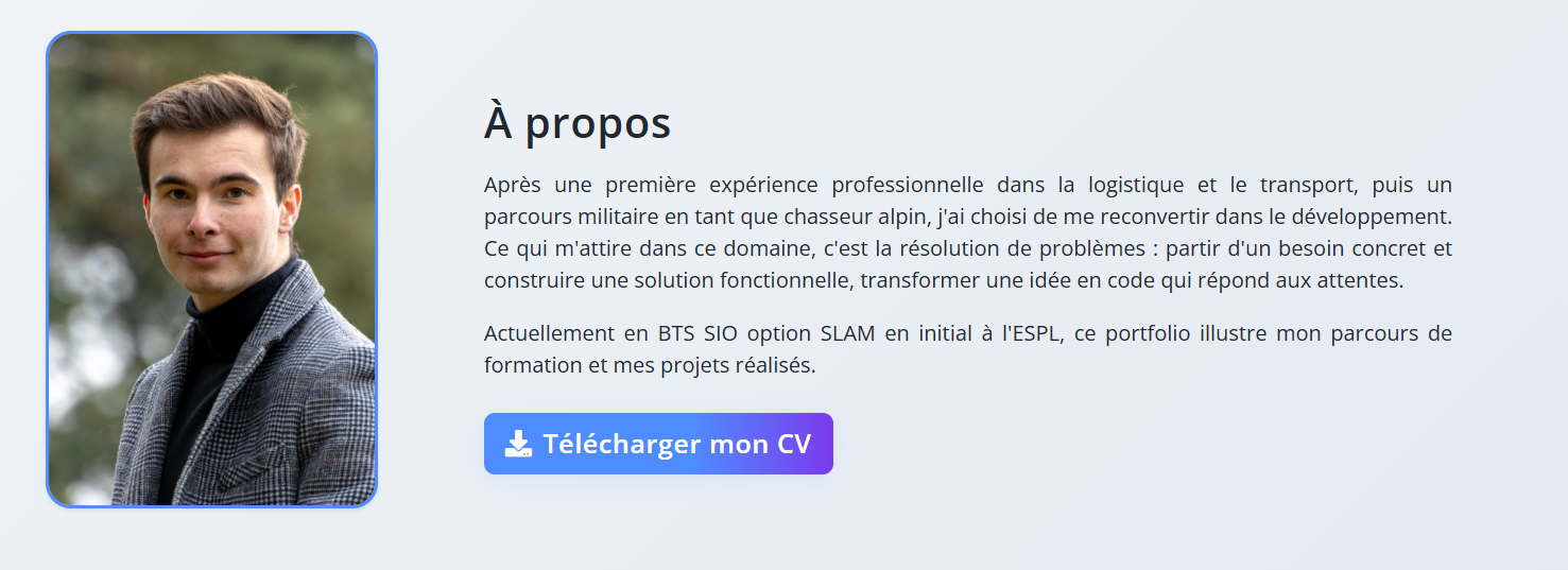 Portfolio BTS SIO SLAM